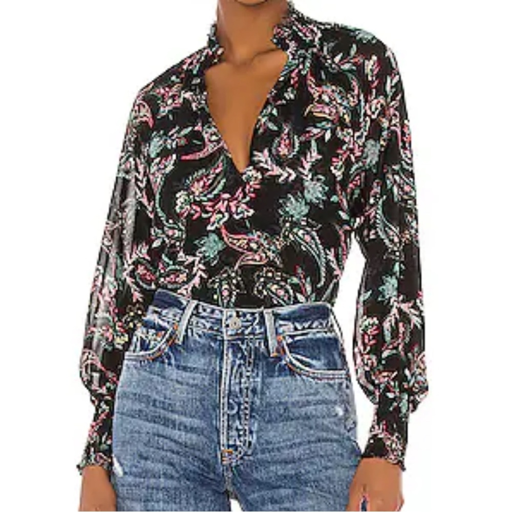MISA LOS ANGELES Alexis Top in Enchanted Paisley